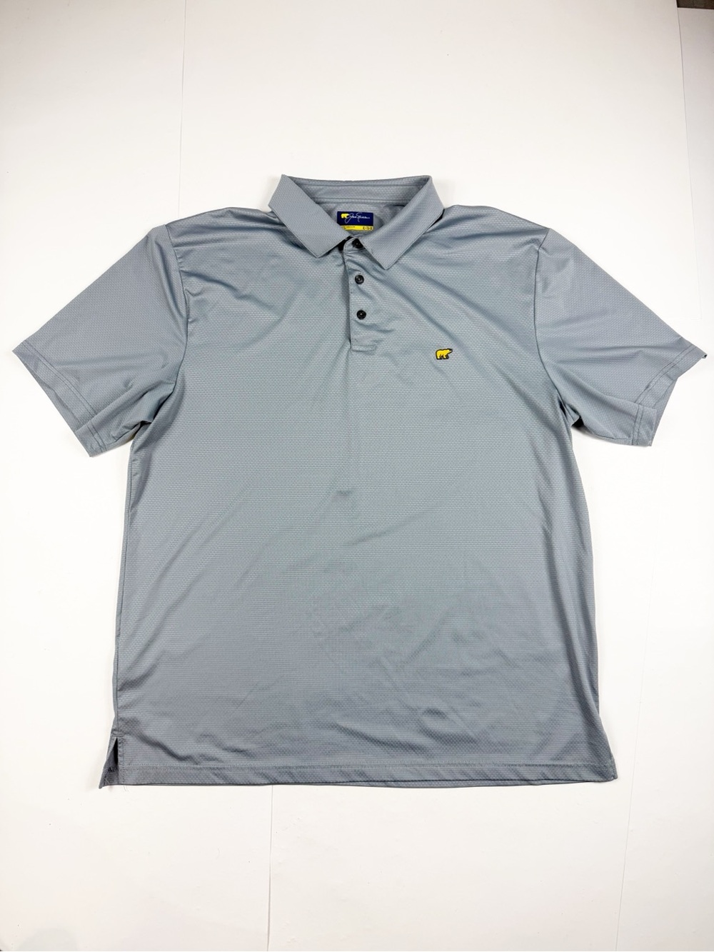 Jack Nicklaus Light Gray Men's Polo Golf Shirt - Performance Short Sleeve XL
